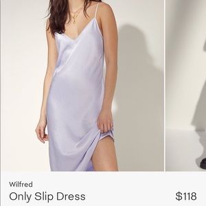 Aritzia Only Slip Midi Dress Pale Violet